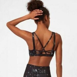 Sweaty Betty Bra Infinity Workout Bra Black White Tonal Glitcha
